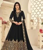 BLACK COLOR DESIGNER HEAVY GEORGETTE WITH CORDING WORK SALWAR SUIT