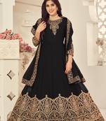 BLACK COLOR DESIGNER HEAVY GEORGETTE WITH CORDING WORK SALWAR SUIT