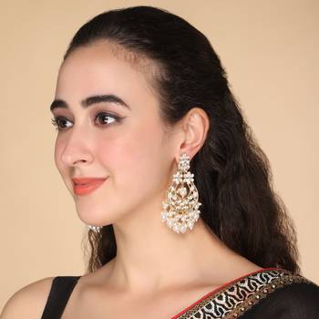 White pearl earrings 1