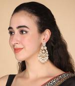 White pearl earrings