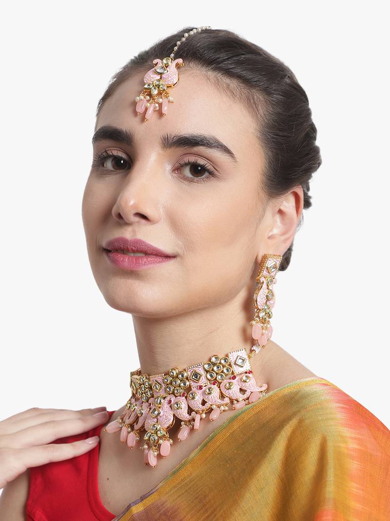 Steorra Jewels Traditional Necklace Set For Women