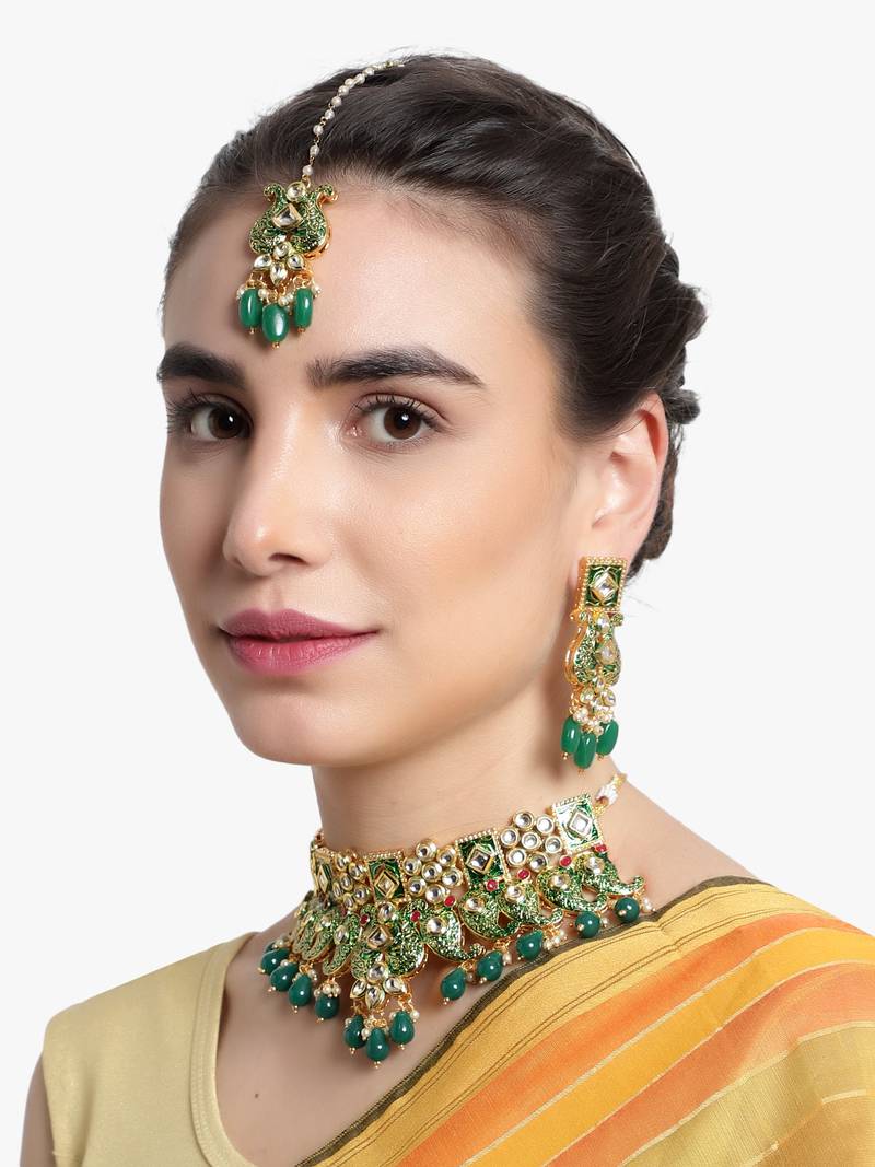 Steorra Jewels Traditional Necklace Set For Women