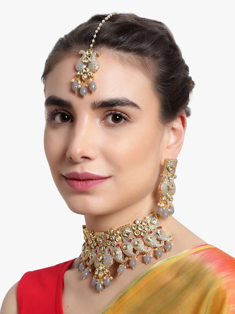 Steorra Jewels Traditional Necklace Set For Women