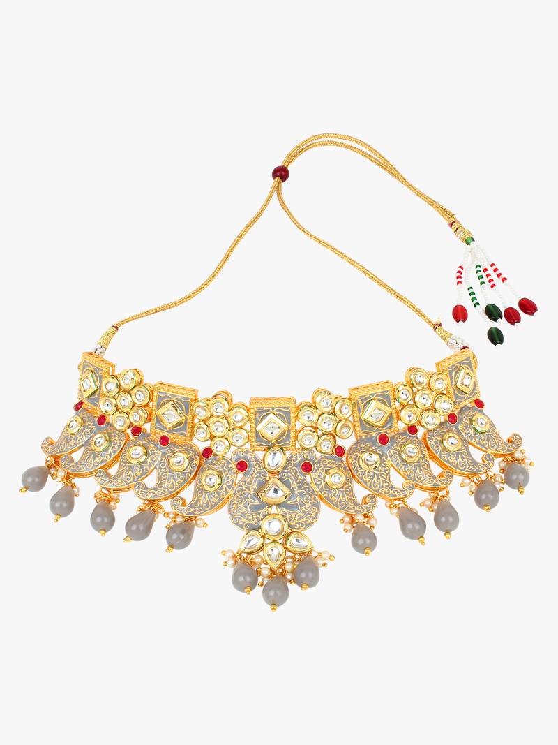 Steorra Jewels Traditional Necklace Set For Women