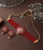 Steorra Jewels Traditional Necklace Set For Women