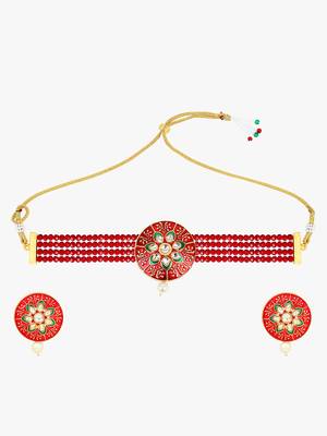 Steorra Jewels Traditional Necklace Set For Women 3