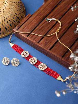 Steorra Jewels Traditional Necklace Set For Women 1