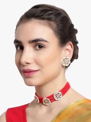 Steorra Jewels Traditional Necklace Set For Women 2