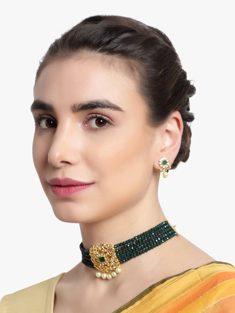 Steorra Jewels Traditional Necklace Set For Women