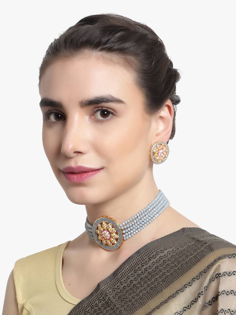 Steorra Jewels Traditional Necklace Set For Women