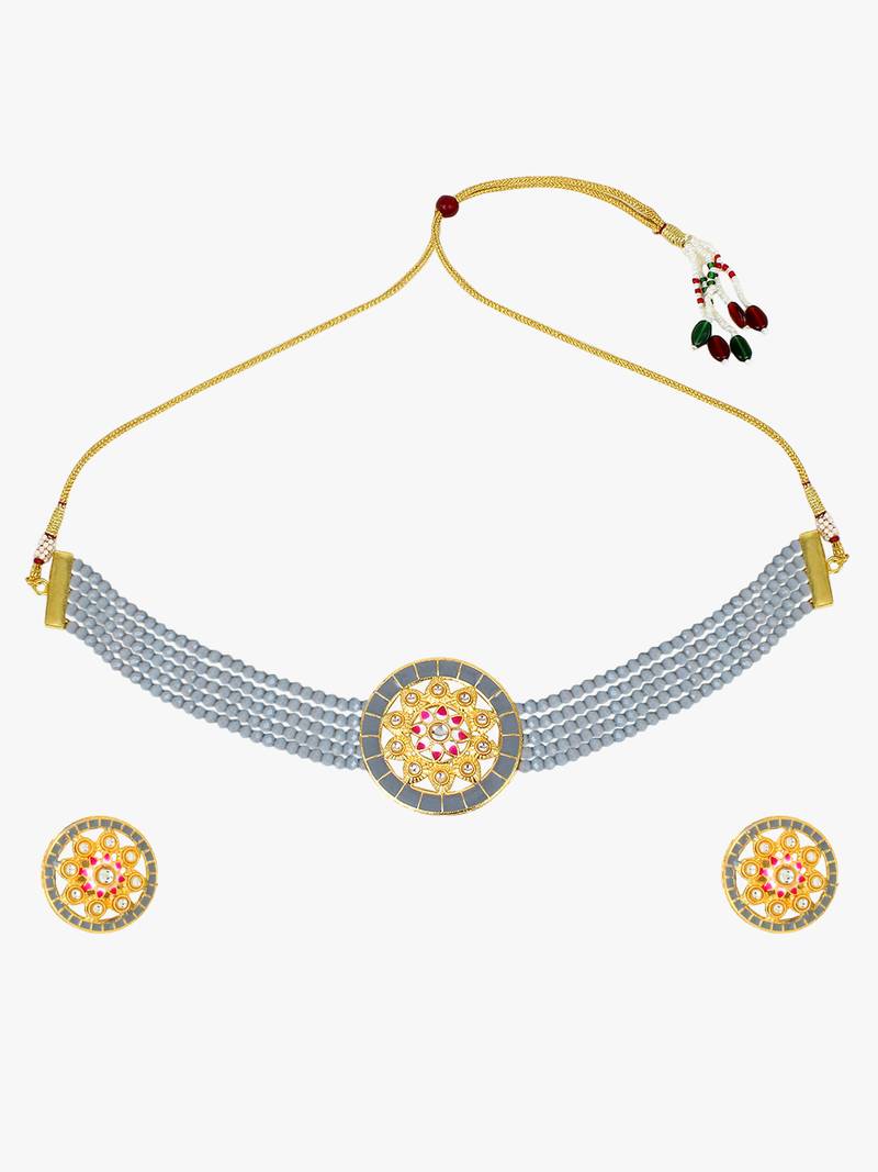 Steorra Jewels Traditional Necklace Set For Women
