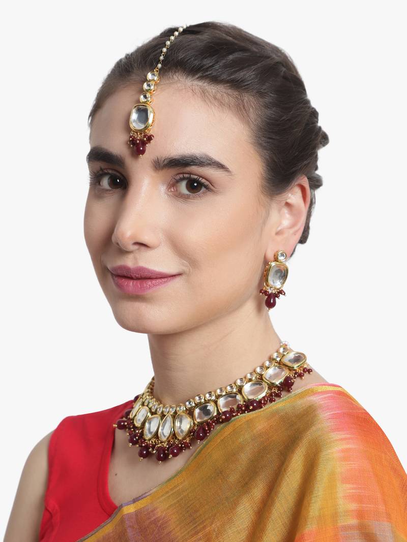 Steorra Jewels Traditional Necklace Set For Women