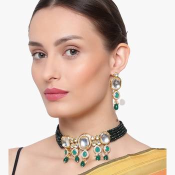 Steorra Jewels Traditional Necklace Set For Women 2