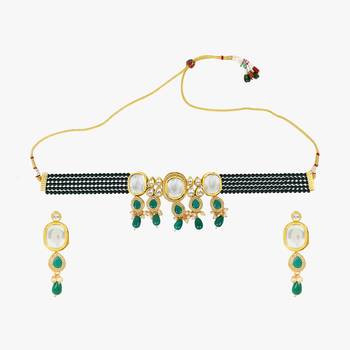 Steorra Jewels Traditional Necklace Set For Women 3