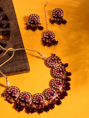 Steorra Jewels Traditional Necklace Set For Women 1