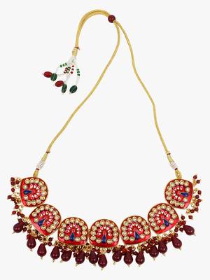 Steorra Jewels Traditional Necklace Set For Women 4