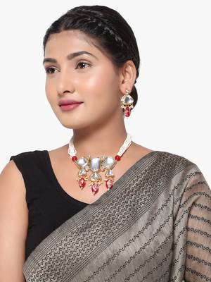 Steorra Jewels Traditional Necklace Set For Women 2
