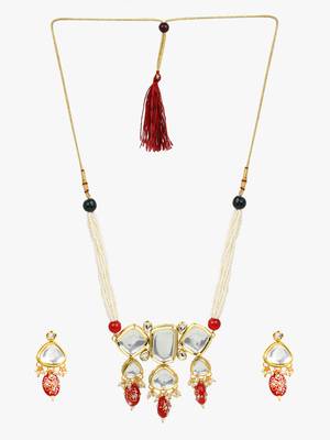 Steorra Jewels Traditional Necklace Set For Women 3