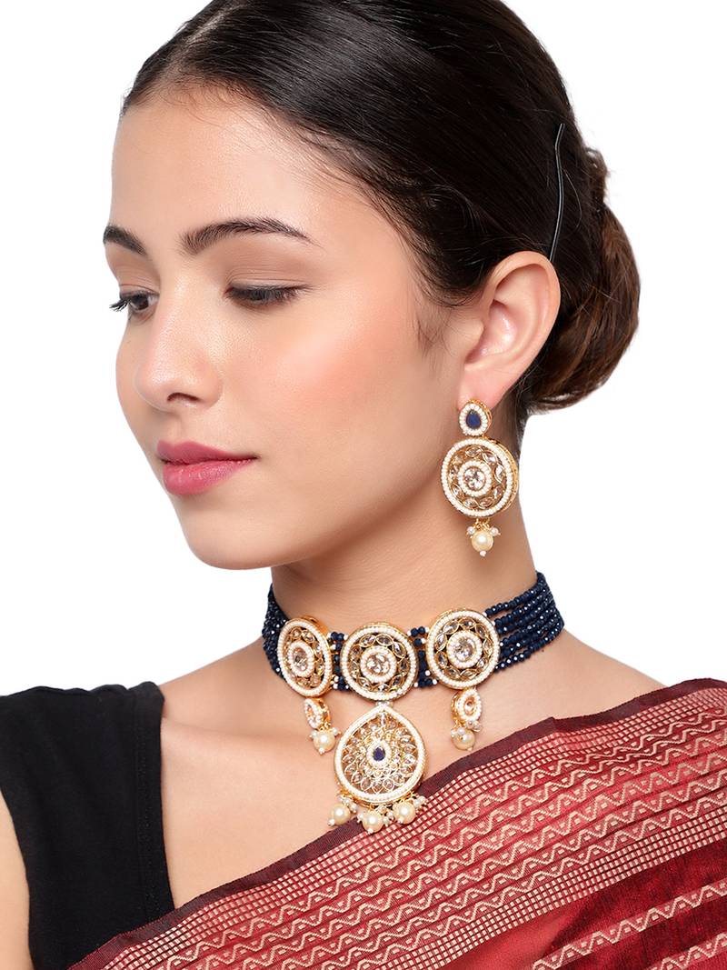 Steorra Jewels Traditional Necklace Set For Women
