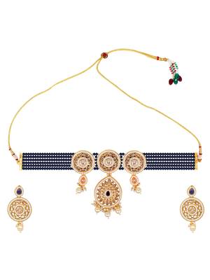 Steorra Jewels Traditional Necklace Set For Women 3