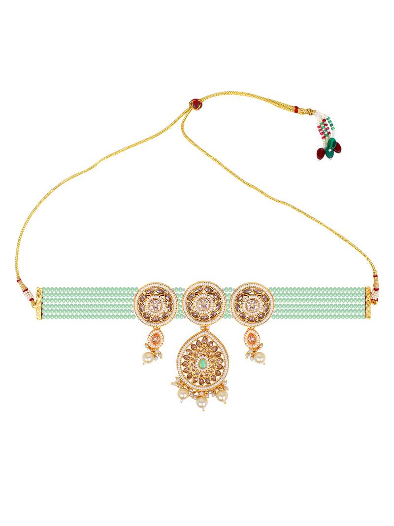 Steorra Jewels Traditional Necklace Set For Women