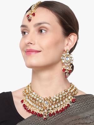 Steorra Jewels Traditional Necklace Set For Women 2