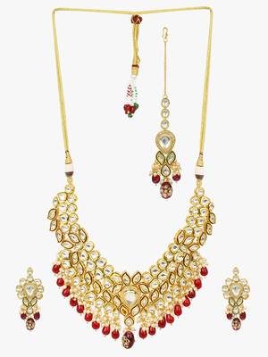 Steorra Jewels Traditional Necklace Set For Women 3