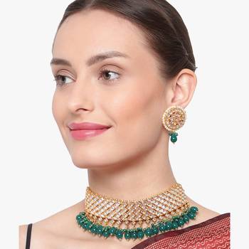 Steorra Jewels Traditional Necklace Set For Women 2