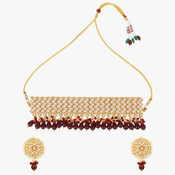 Steorra Jewels Traditional Necklace Set For Women 3