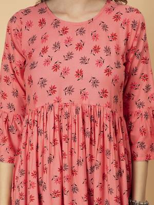 Pink printed rayon ethnic-kurtis 5
