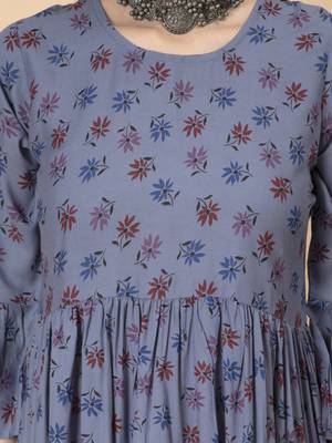 Blue printed rayon ethnic-kurtis 5