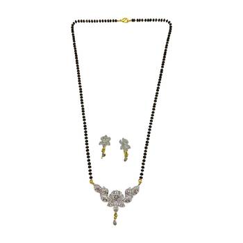 Gold agate mangalsutra 4