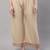Women Regular Fit Beige Plus Cotton Lace Palazzo