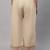 Women Regular Fit Beige Plus Cotton Lace Palazzo