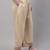 Women Regular Fit Beige Plus Cotton Lace Palazzo