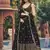 Black Georgette Semi-Stitched Lehenga and Unstitched Blouse With Dupatta