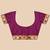Wine Woven Silk Blend Saree With Blouse