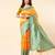 Gold Woven Silk Blend Saree With Blouse