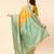 Gold Woven Silk Blend Saree With Blouse