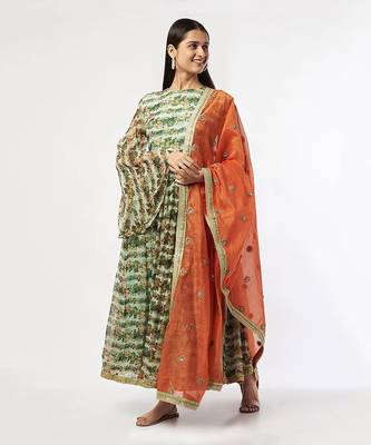 Printed Anarkali With Dupatta 1