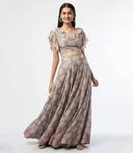 Skirt With Fril Lcrop Top