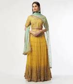 Yellow Embroidered Lehenga Set