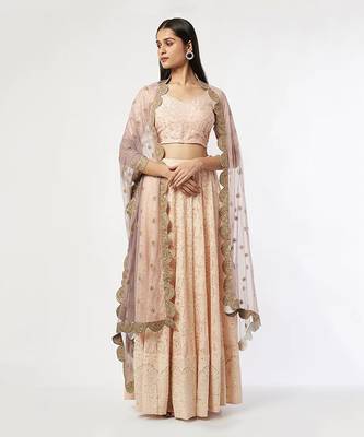 Bpink Chickenkari Embroidered Lehenaga Set 1
