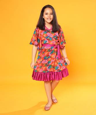 Floral Print Wrap Dress 2