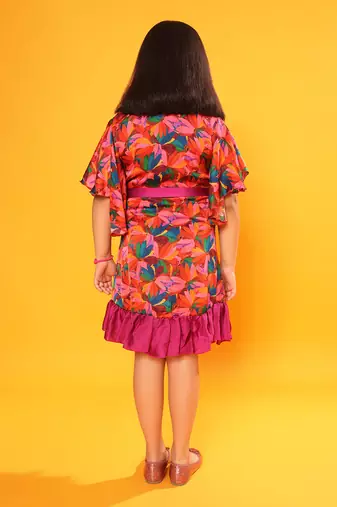 Floral Print Wrap Dress