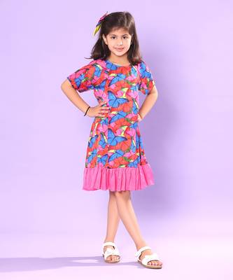 Butterfly Print  Tiered Dress 2
