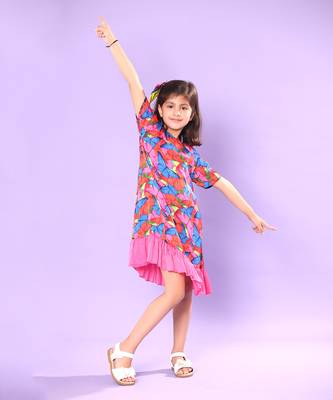 Butterfly Print  Tiered Dress 3