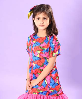 Butterfly Print  Tiered Dress 5