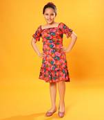 Butterfly Print Full Sleeve Shirt Dress