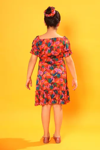Butterfly Print Full Sleeve Shirt Dress